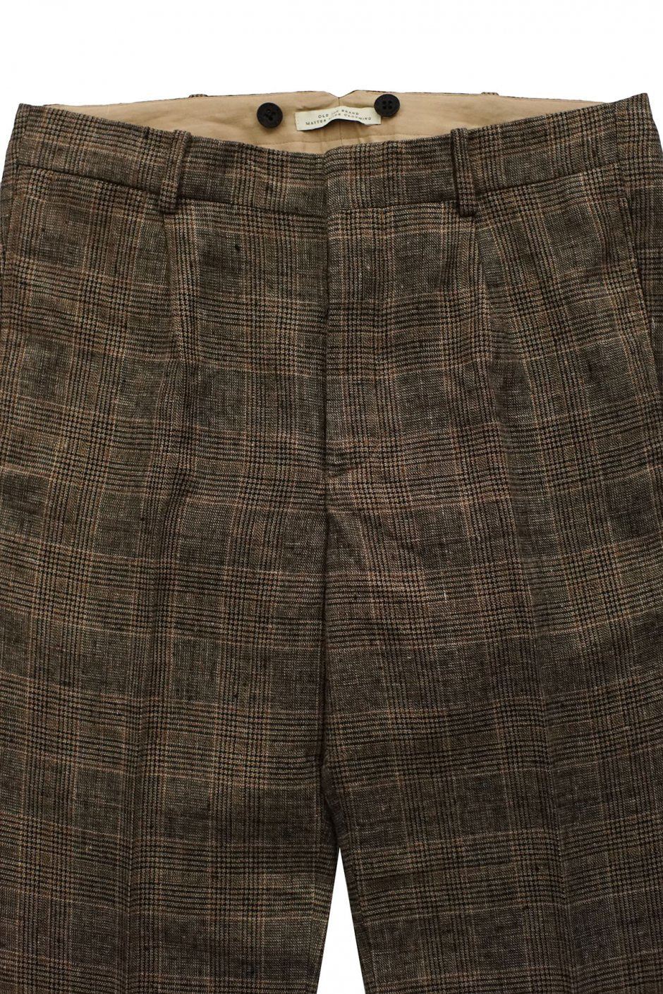 OLD JOE - ARTISAN SACK TROUSER - GLEN CHECK SIENNA