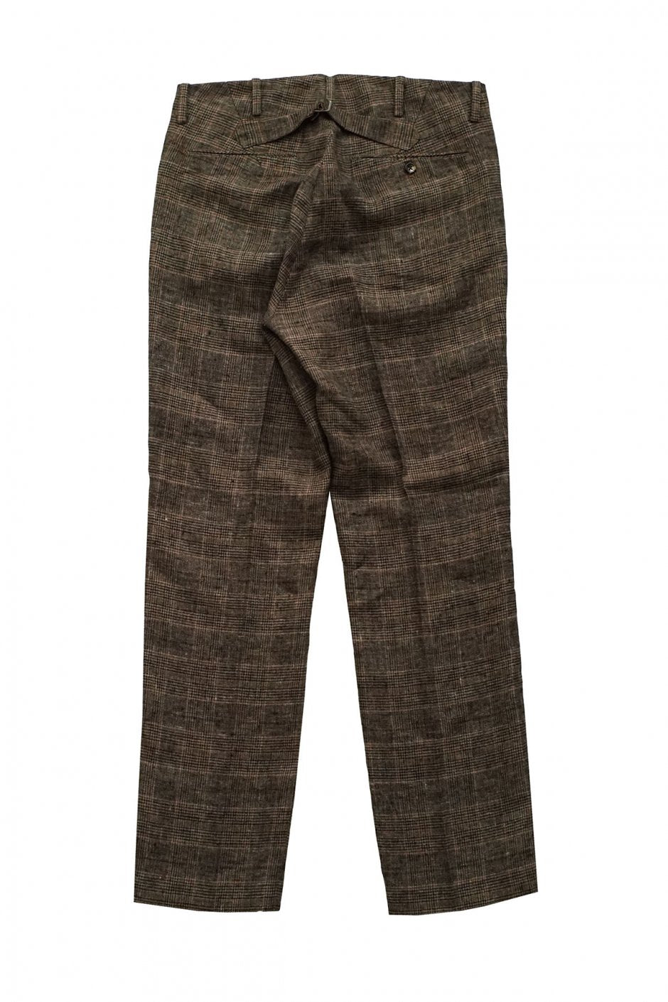 OLD JOE - ARTISAN SACK TROUSER - GLEN CHECK SIENNA