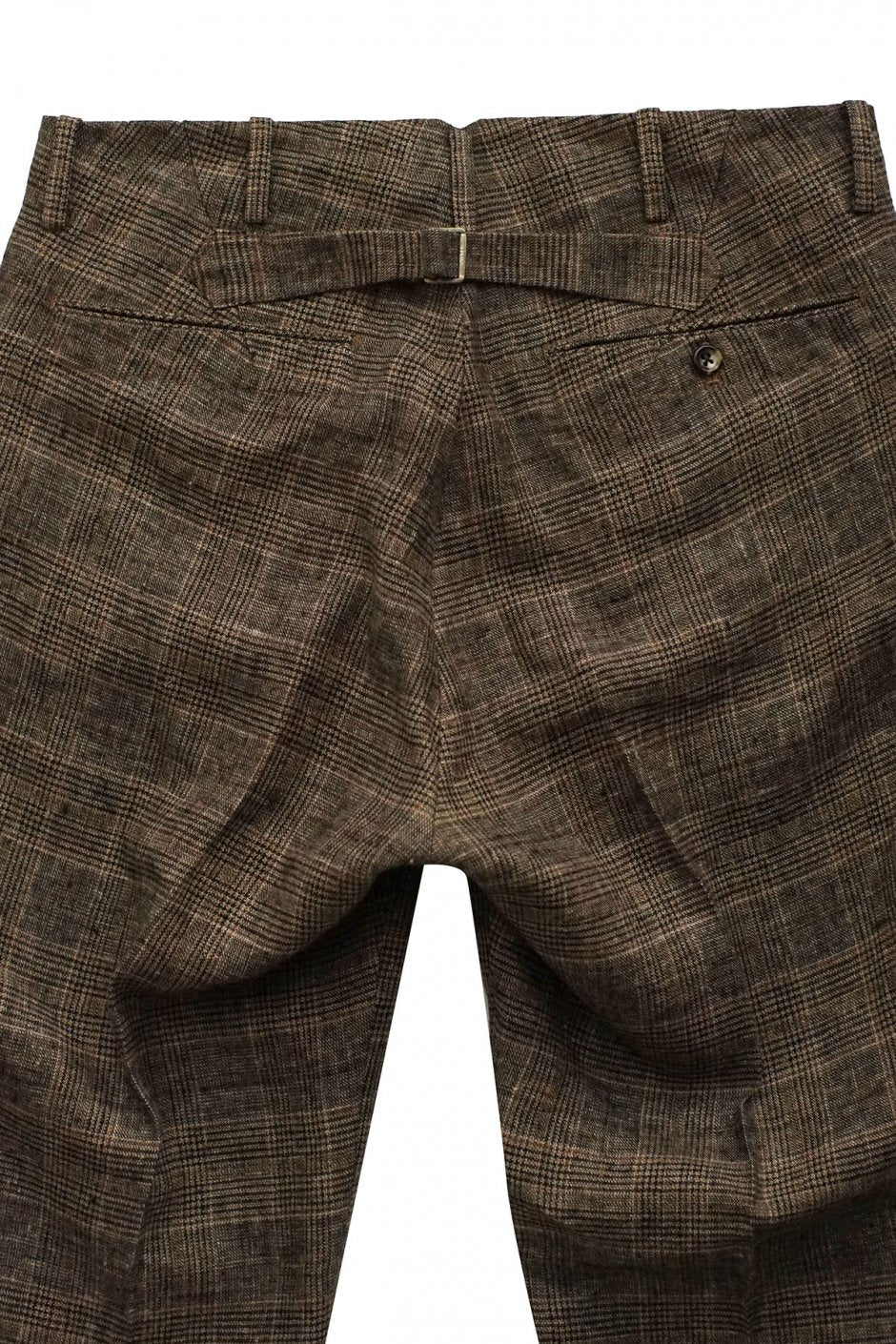 OLD JOE - ARTISAN SACK TROUSER - GLEN CHECK SIENNA