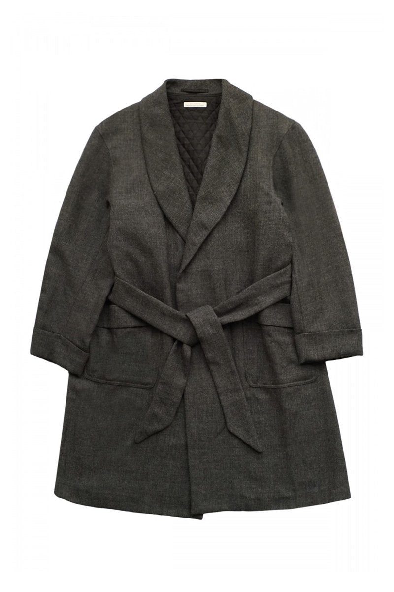 OLD JOE ★★★ - BELTED SMOKING COAT - STONE