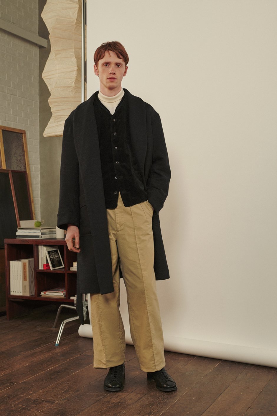 OLD JOE - BELTED SMOKING COAT - FRENCH TWILL