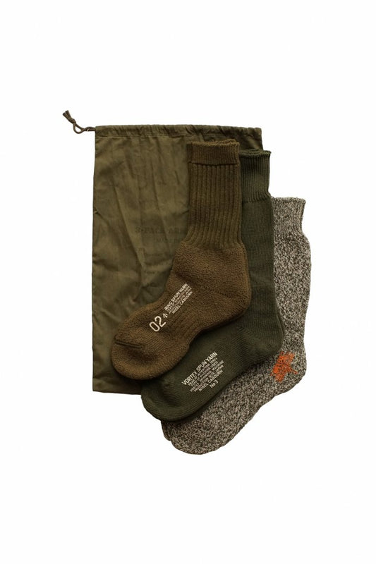 Nigel Cabourn - 3-PACK ARMY SOCKS - OLIVE