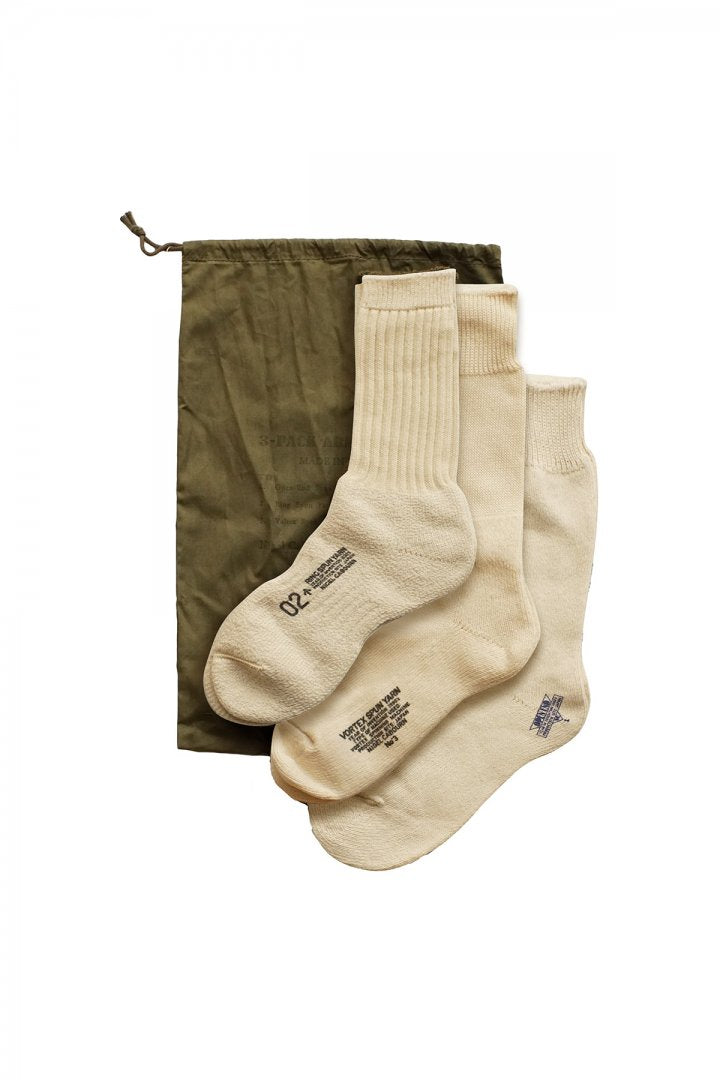 Nigel Cabourn - 3-PACK ARMY SOCKS - IVORY