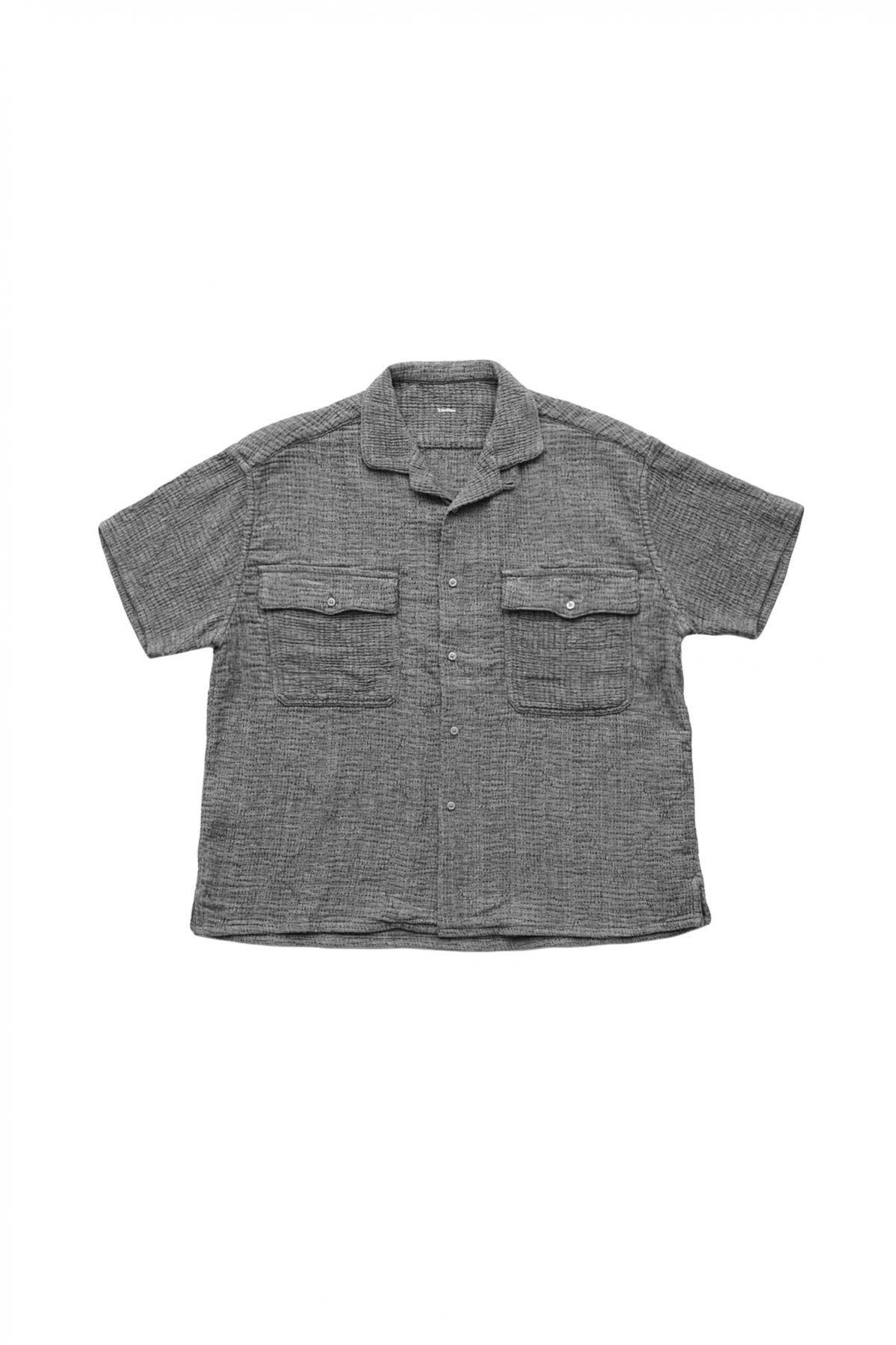 Porter Classic - SASHIKO SUPER LIGHT KEROUAC SHIRT - GRAY