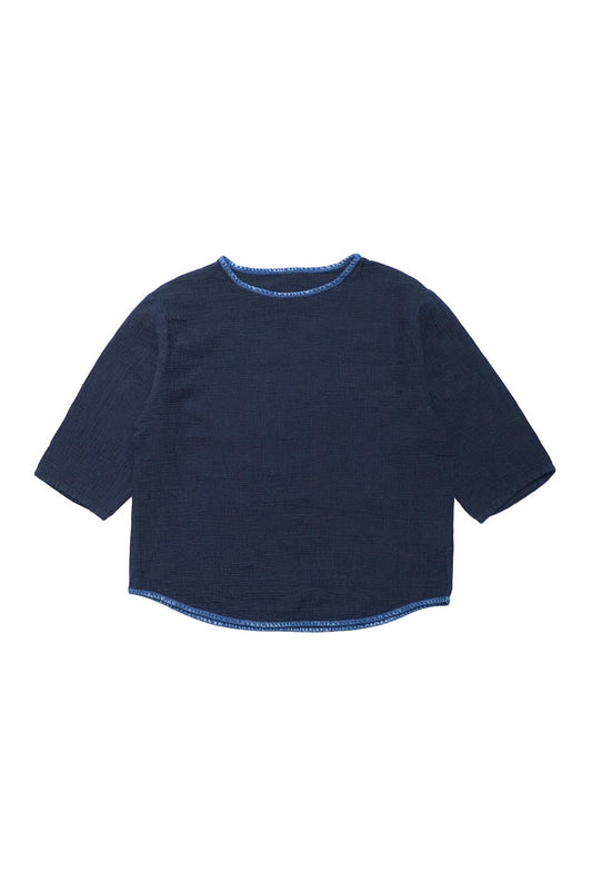 Porter Classic - SASHIKO SUPER LIGHT SWEAT SHIRT - NEW BLUE