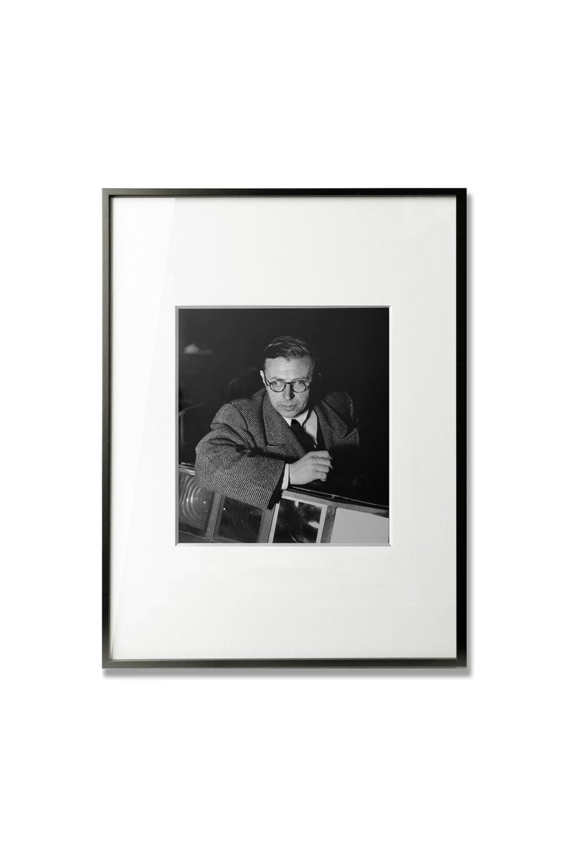 Jean-Paul Sartre - Photographic Archival Pigment Print, Framed