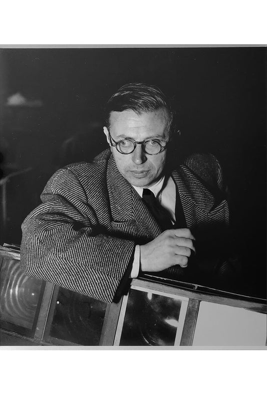 Jean-Paul Sartre - Photographic Archival Pigment Print, Framed