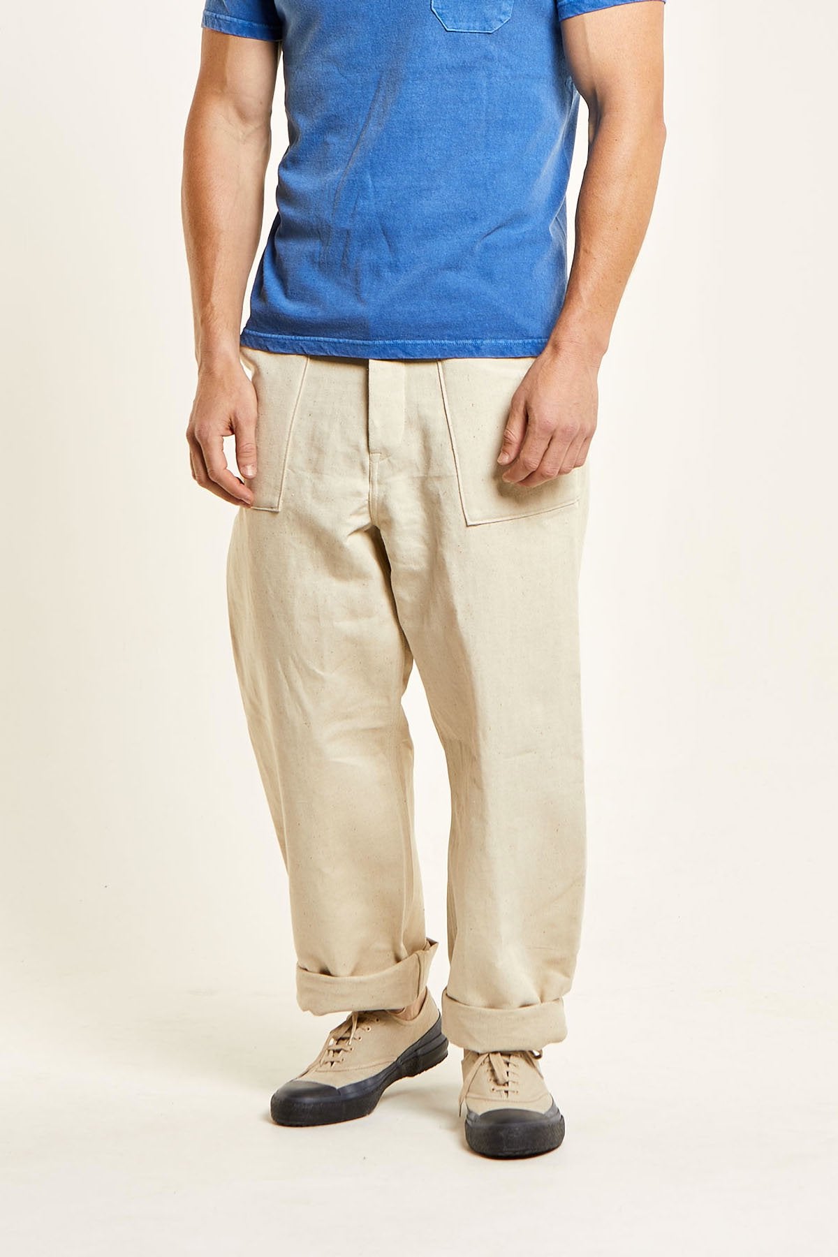 Nigel Cabourn - DECK PANT C/L DENIM - INDIGO