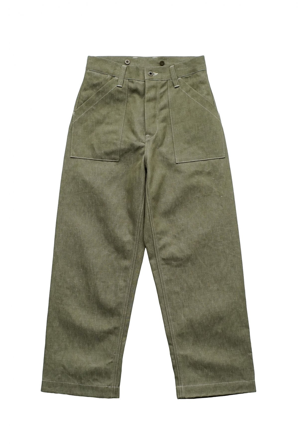 Nigel Cabourn - DECK PANT C/L DENIM - GREEN