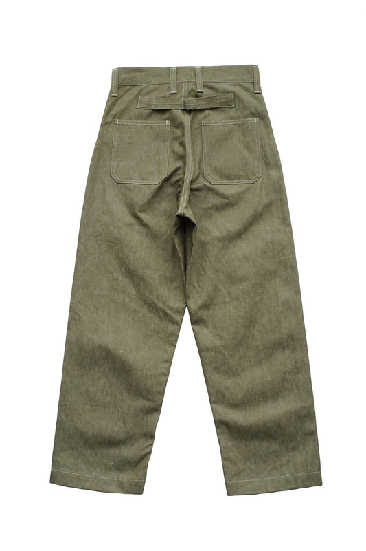 Nigel Cabourn - DECK PANT C/L DENIM - GREEN