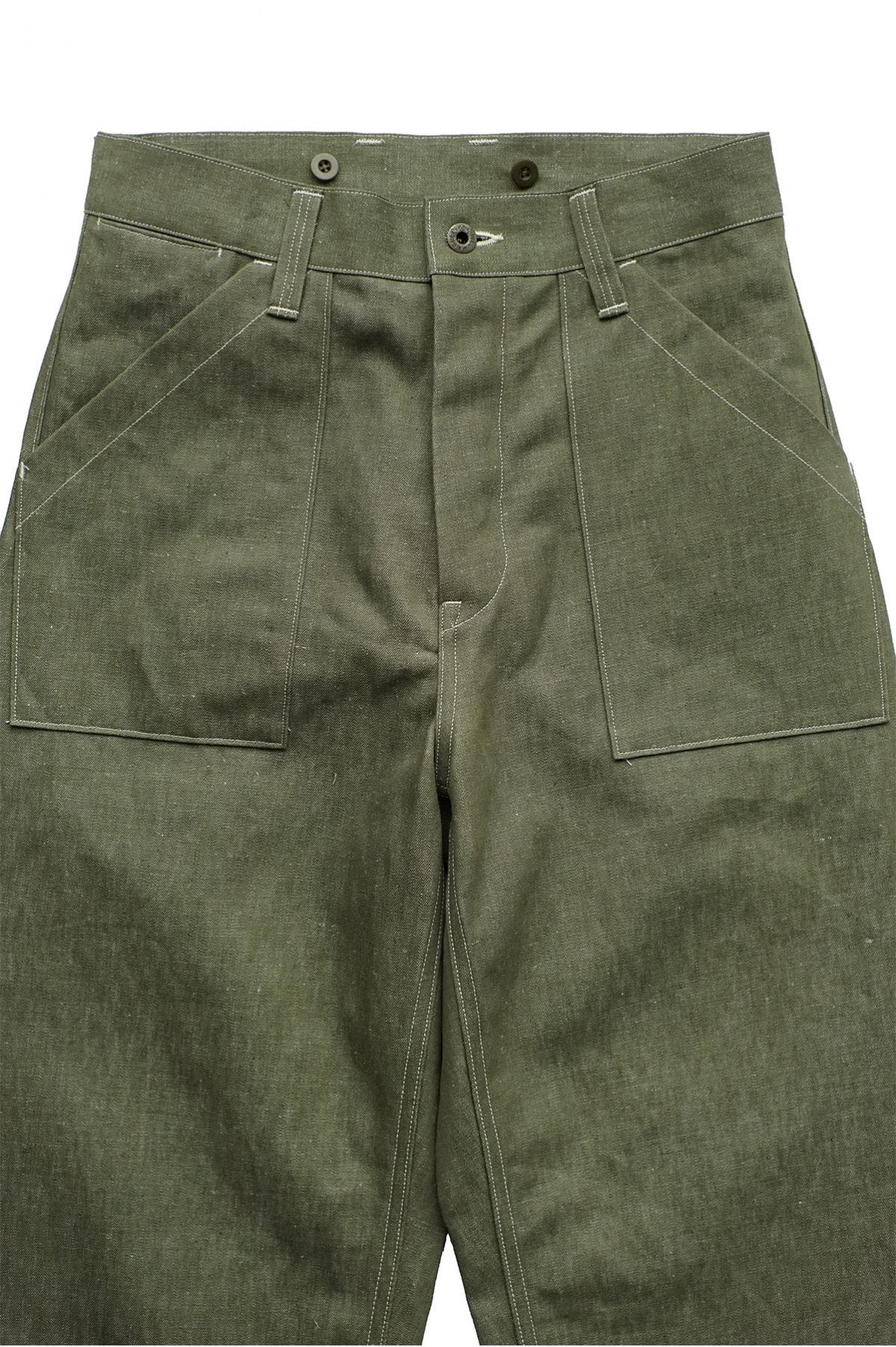 Nigel Cabourn - DECK PANT C/L DENIM - GREEN