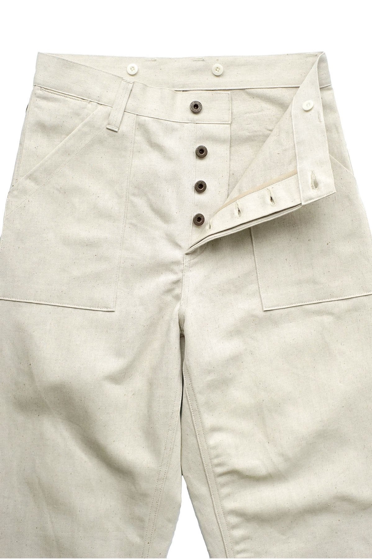 Nigel Cabourn - DECK PANT C/L DENIM - IVORY