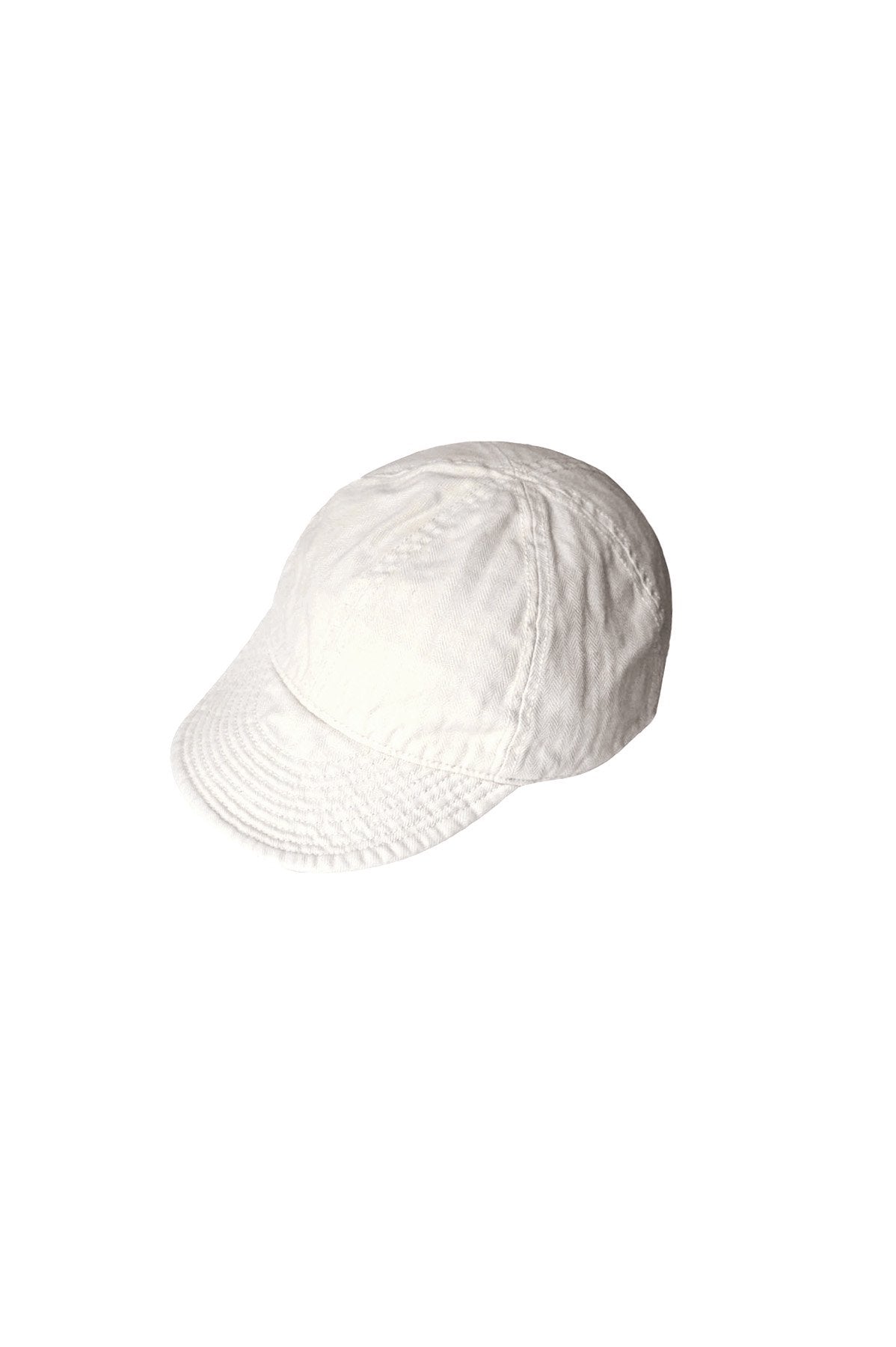 NIGEL CABOURN - LYBRO MECHANICS CAP - GARMENT DYE COTTON HERINGBONE - IVORY