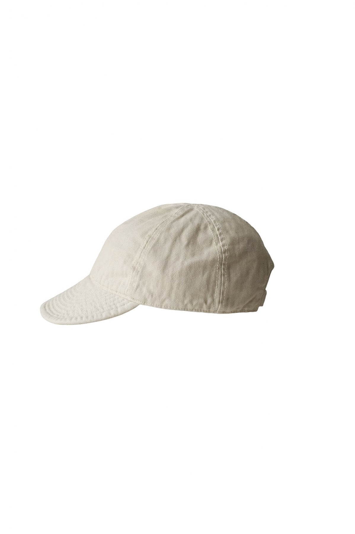 NIGEL CABOURN - LYBRO MECHANICS CAP - GARMENT DYE COTTON HERINGBONE - IVORY