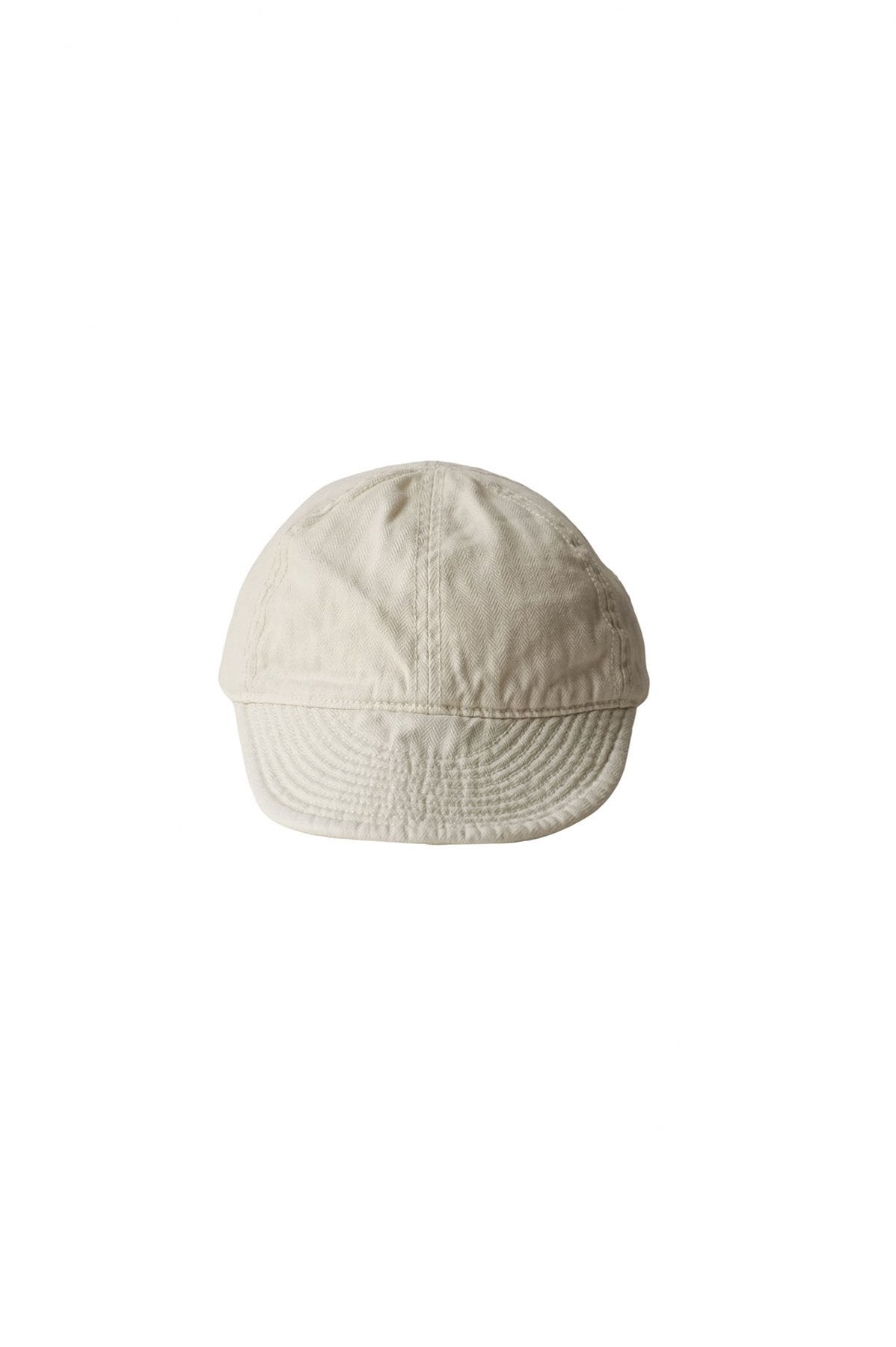 NIGEL CABOURN - LYBRO MECHANICS CAP - GARMENT DYE COTTON HERINGBONE - IVORY