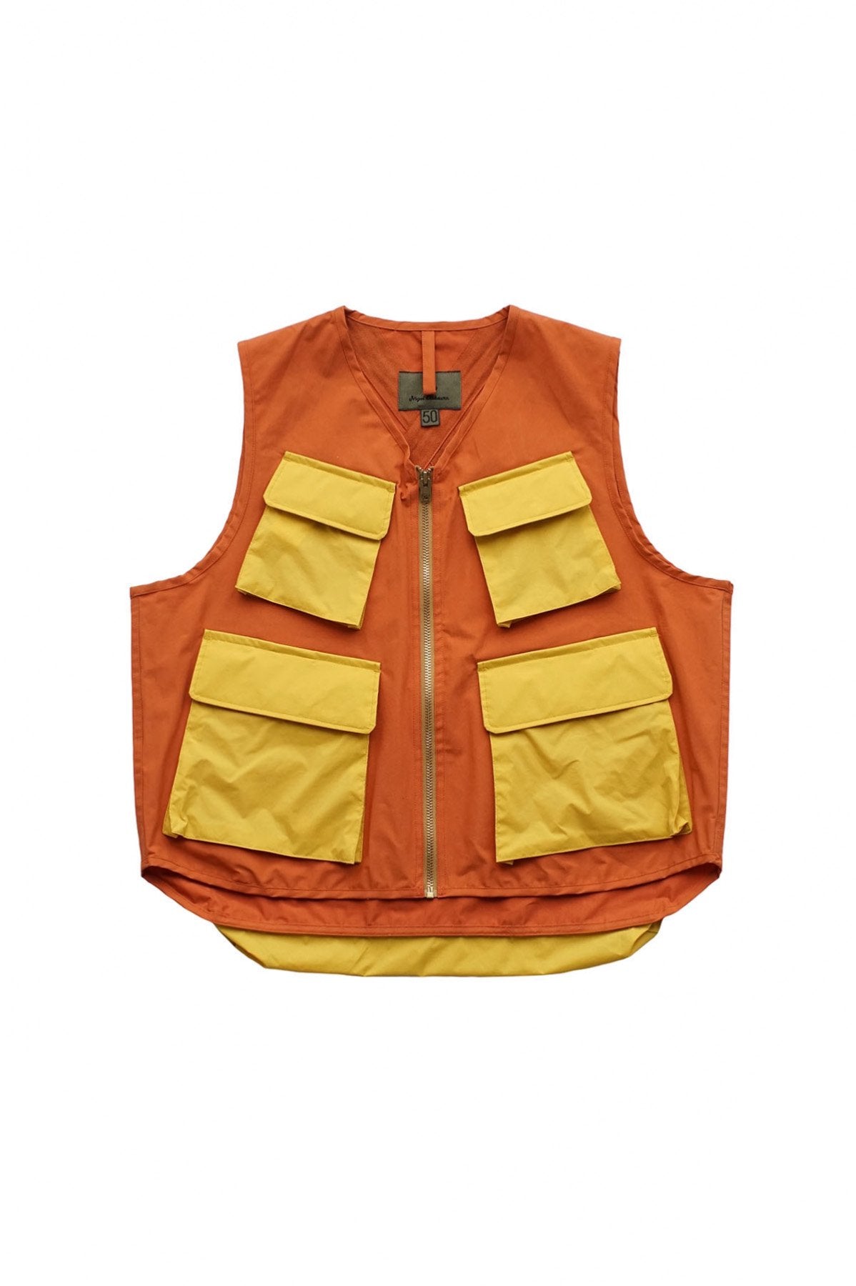 Nigel Cabourn - ARMY MULTI POCKET VEST - ORANGE