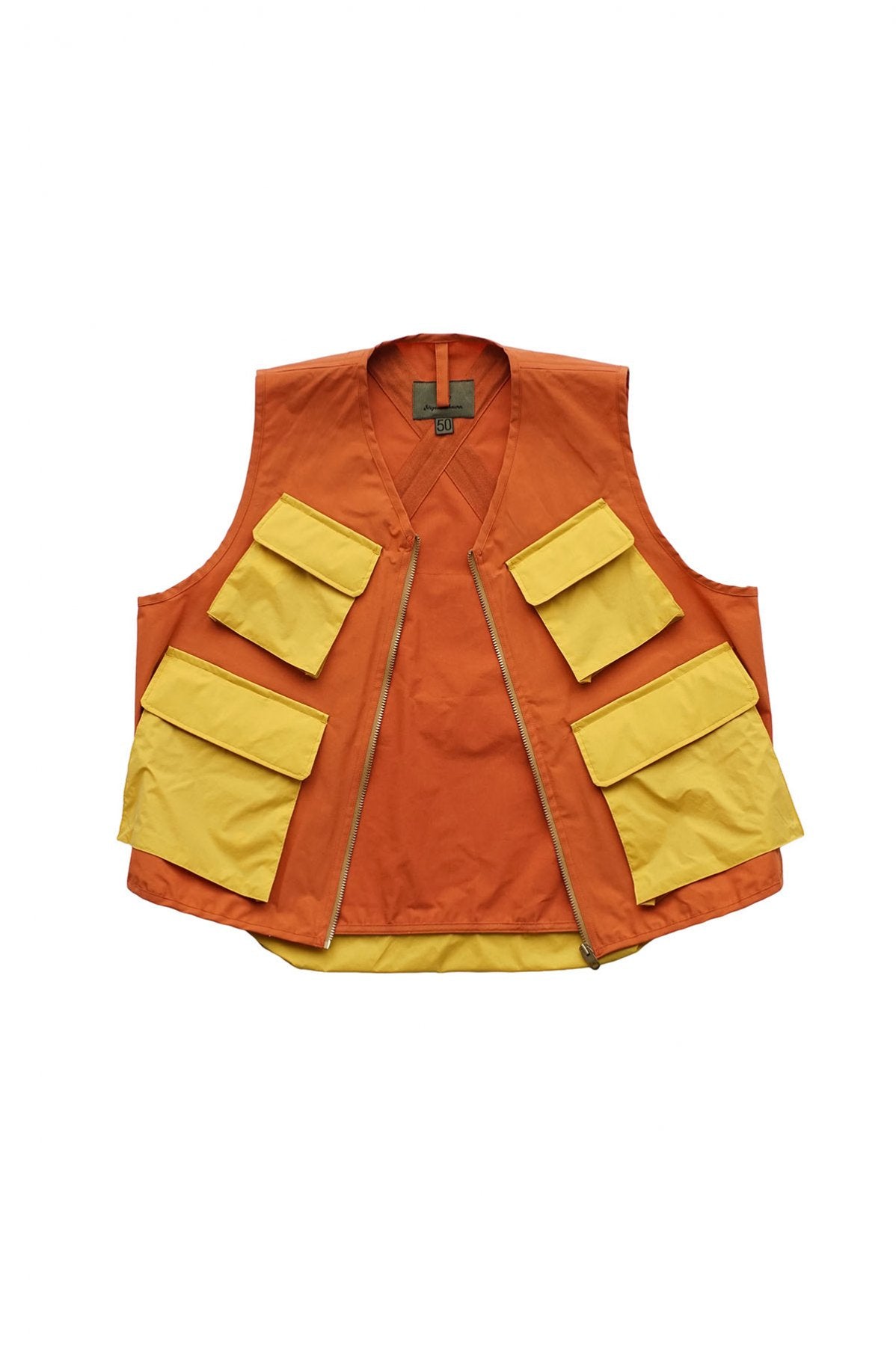 Nigel Cabourn - ARMY MULTI POCKET VEST - ORANGE