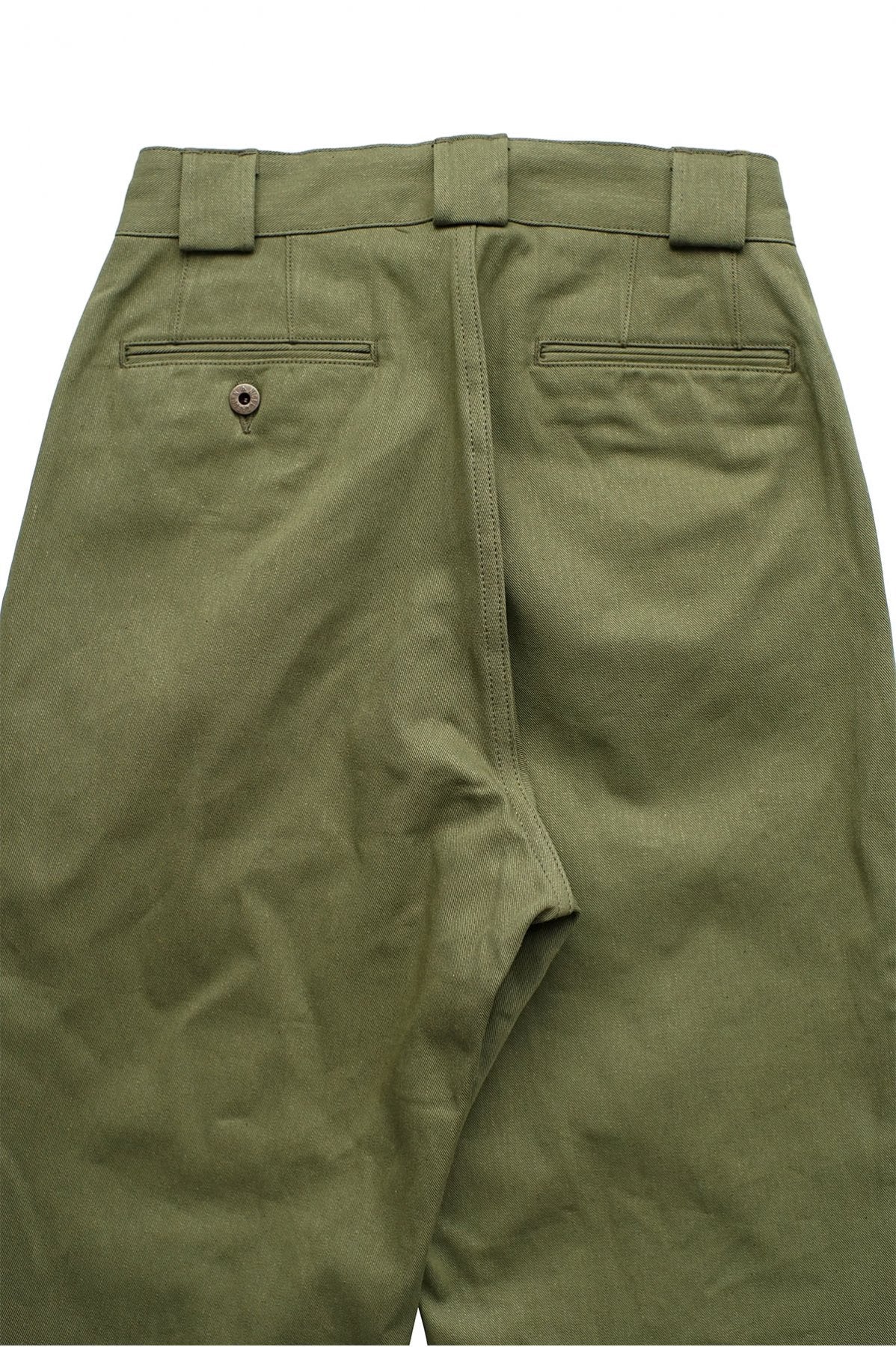 Nigel Cabourn - 2PLEATS WIDE PANT VINTAGE TWILL - GREEN