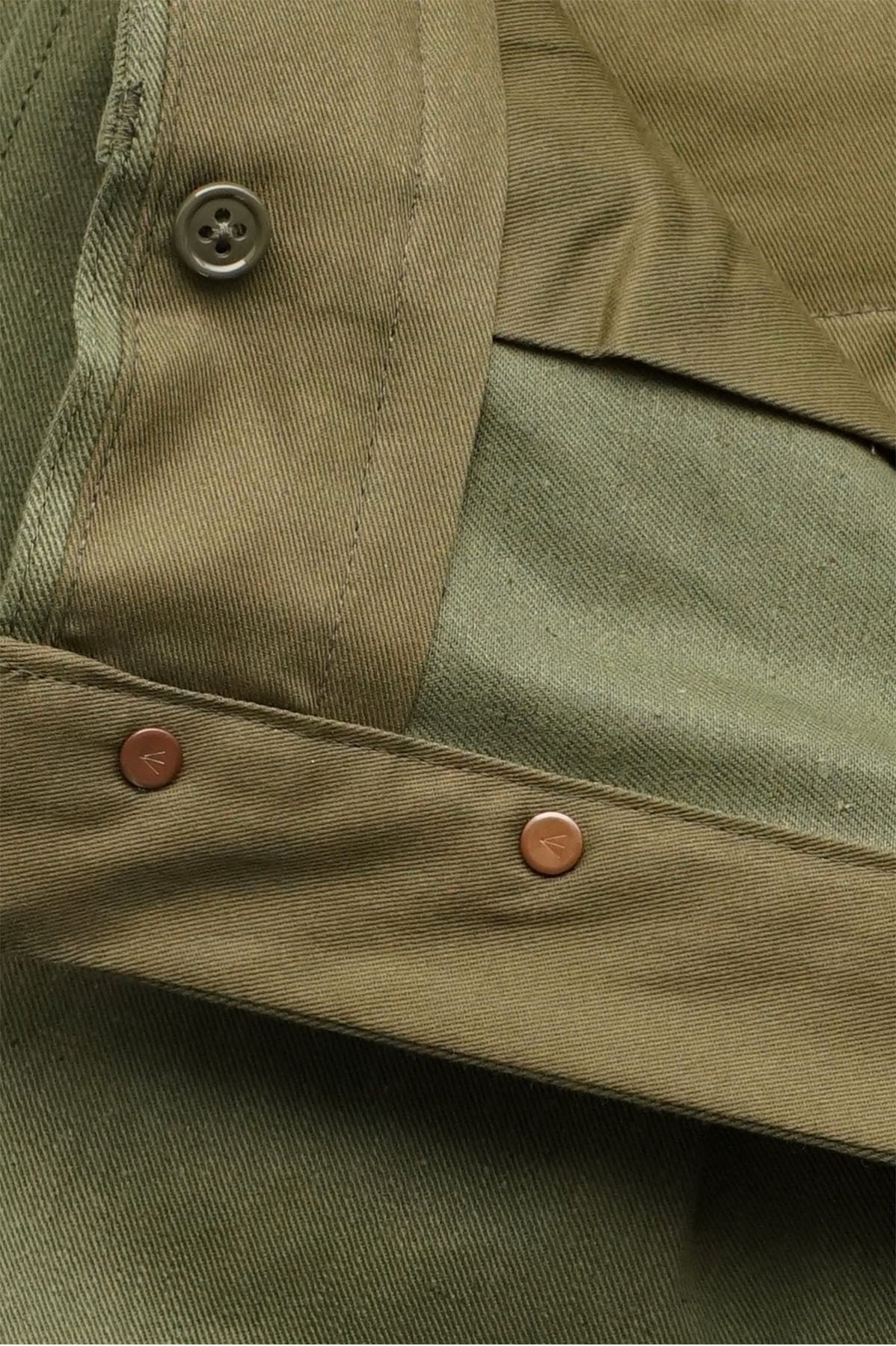 Nigel Cabourn - 2PLEATS WIDE PANT VINTAGE TWILL - GREEN