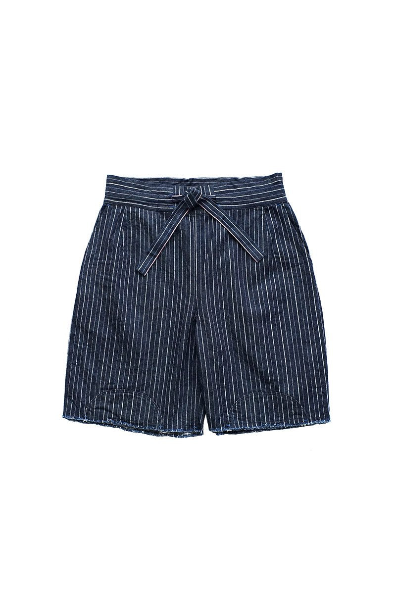 Porter Classic - HAWAIIAN DENIM KARATE SHORTS - BLUE