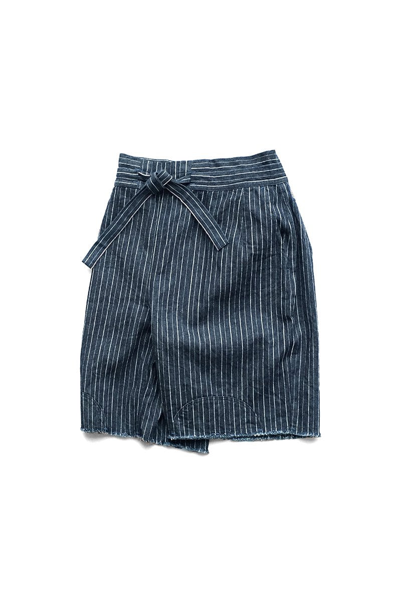 Porter Classic - HAWAIIAN DENIM KARATE SHORTS - BLUE