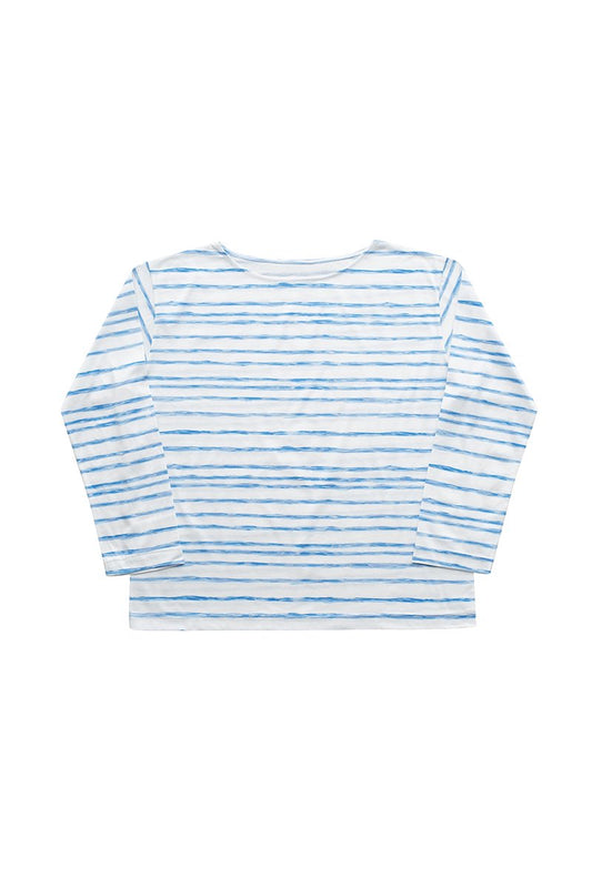 Porter Classic - ARTIST BORDER LONG T-SHIRT 2019 - BLUE