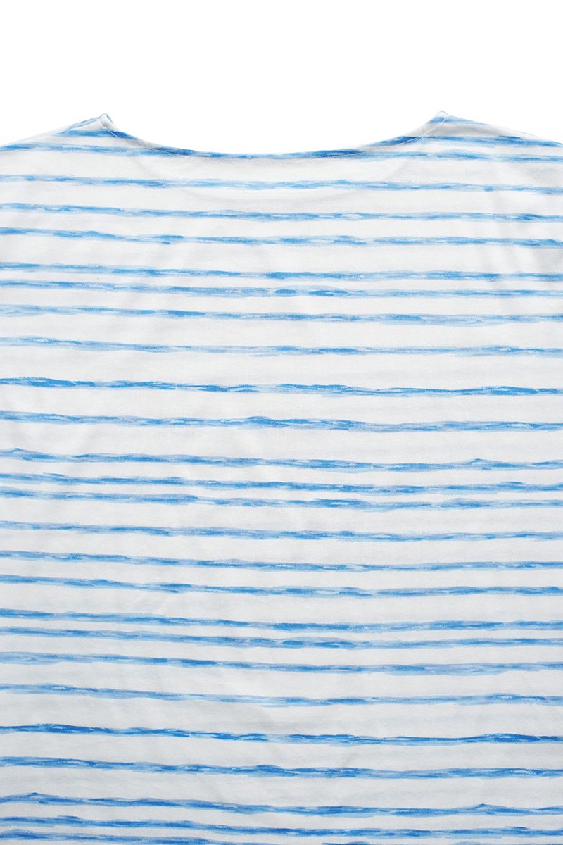 Porter Classic - ARTIST BORDER LONG T-SHIRT 2019 - BLUE