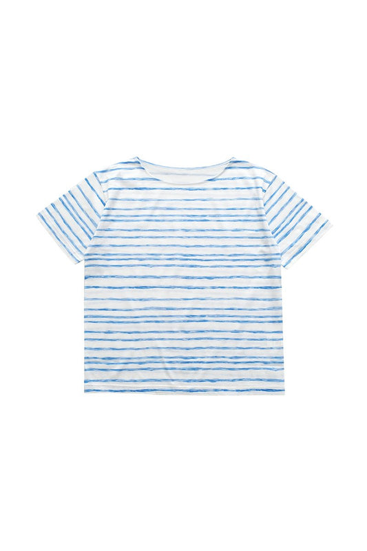 Porter Classic - ARTIST BORDER T-SHIRT 2019 - BLUE