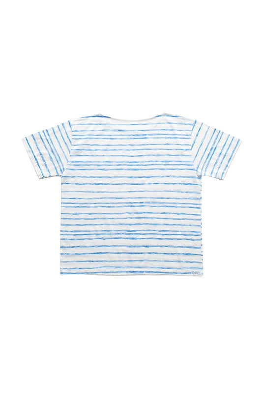 Porter Classic - ARTIST BORDER T-SHIRT 2019 - BLUE