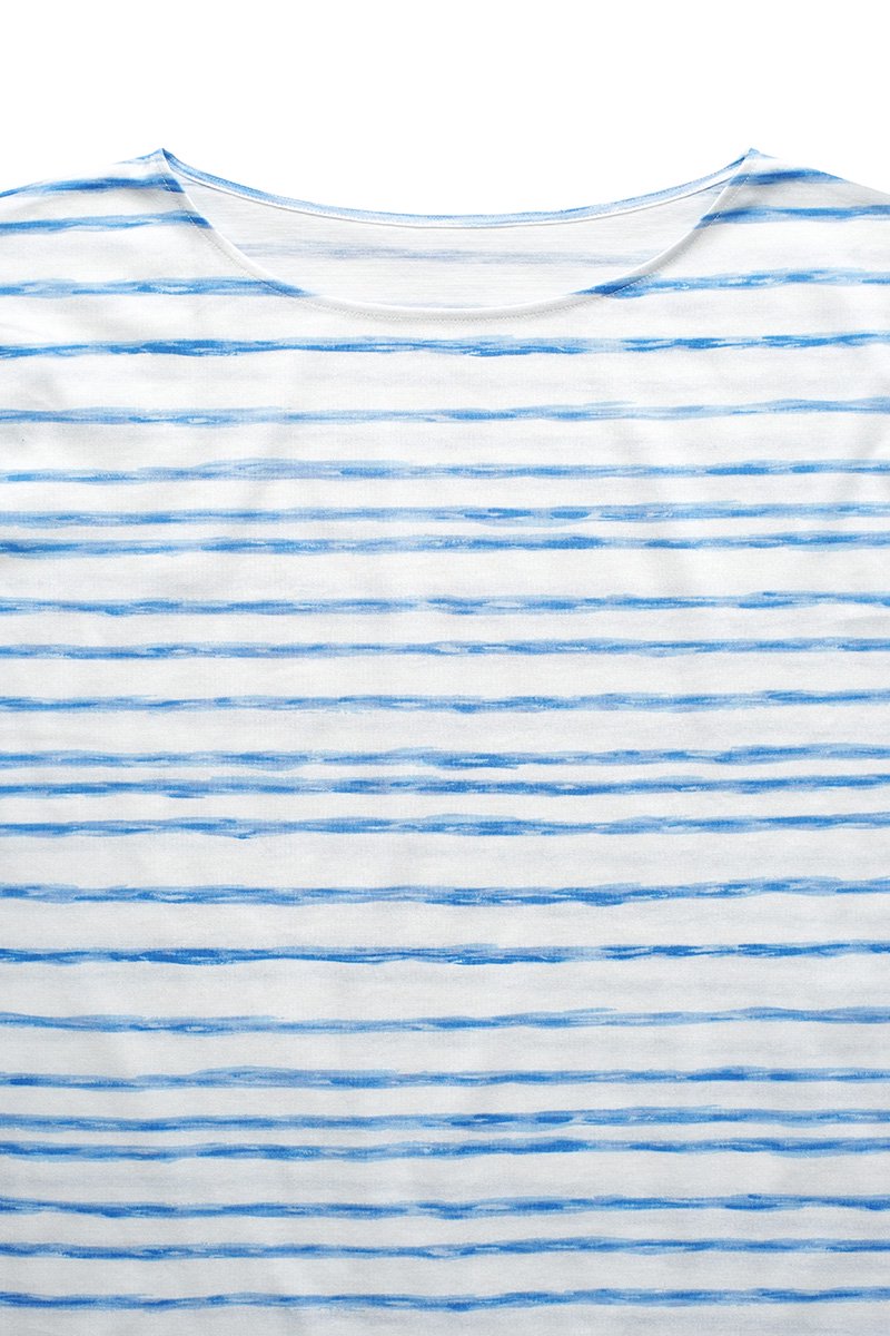 Porter Classic - ARTIST BORDER T-SHIRT 2019 - BLUE