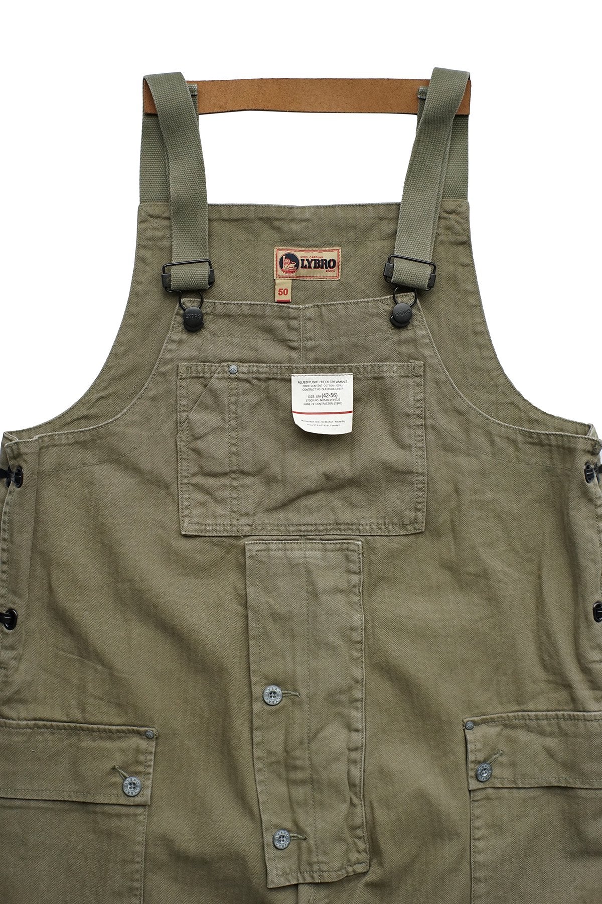 NIGEL CABOURN - LYBRO NAVAL DUNGAREE - KHAKI