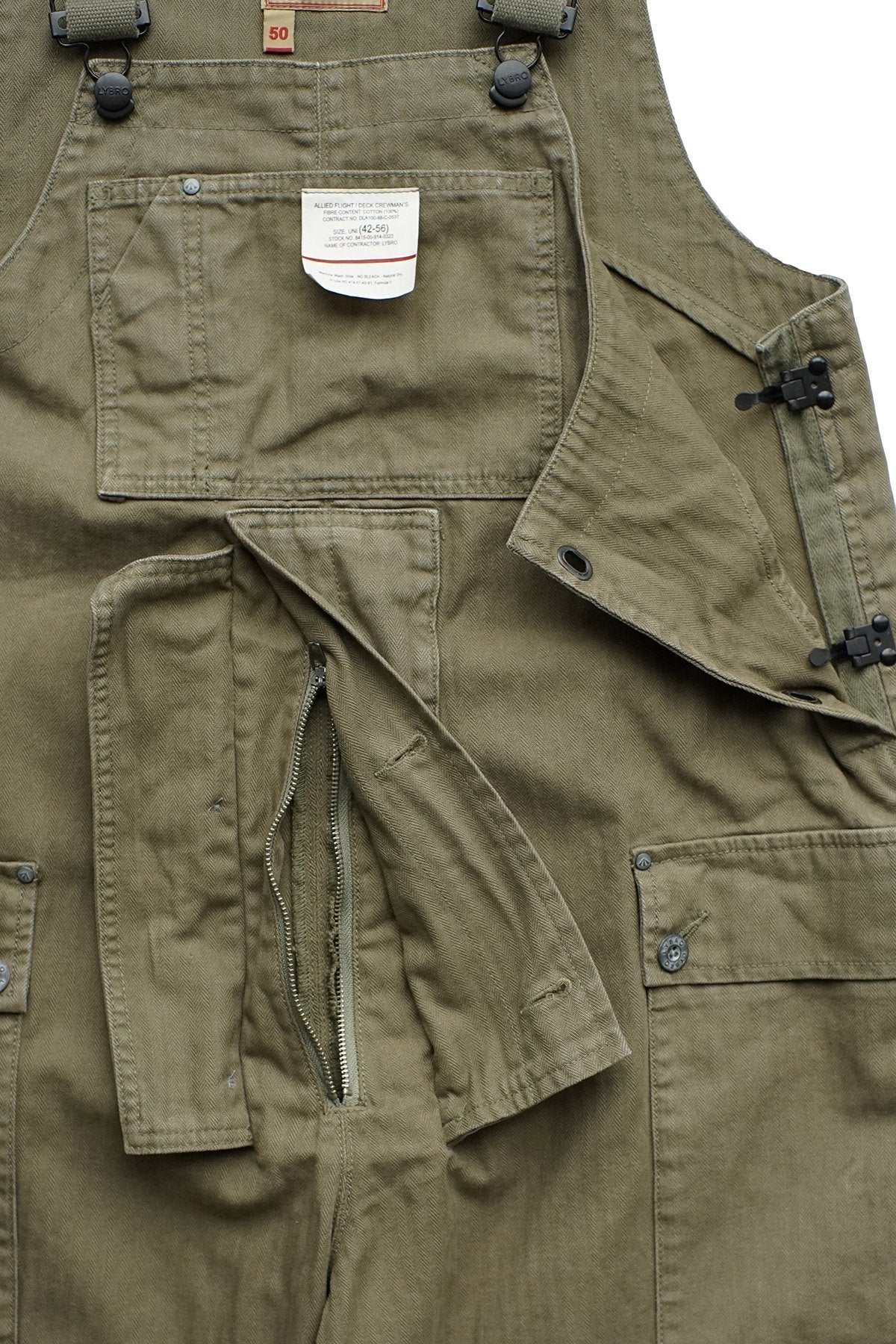 NIGEL CABOURN - LYBRO NAVAL DUNGAREE - KHAKI