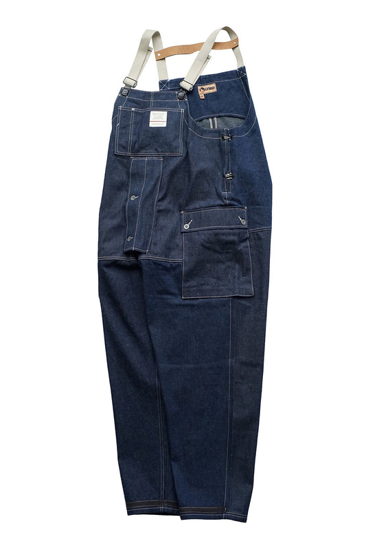 NIGEL CABOURN - LYBRO NAVAL DUNGAREE - JAPANESE DENIM MIX INDIGO