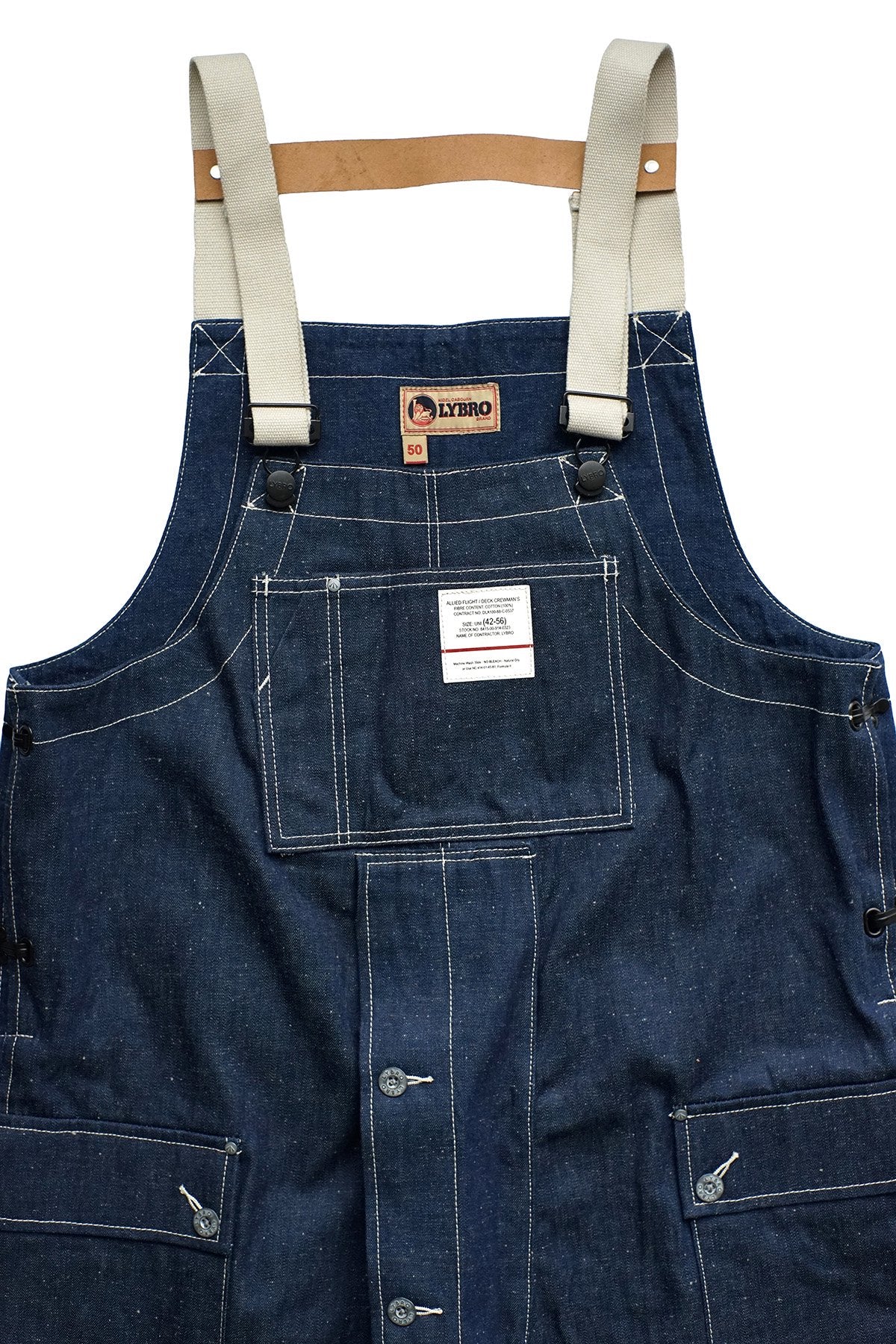 NIGEL CABOURN - LYBRO NAVAL DUNGAREE - JAPANESE DENIM MIX INDIGO