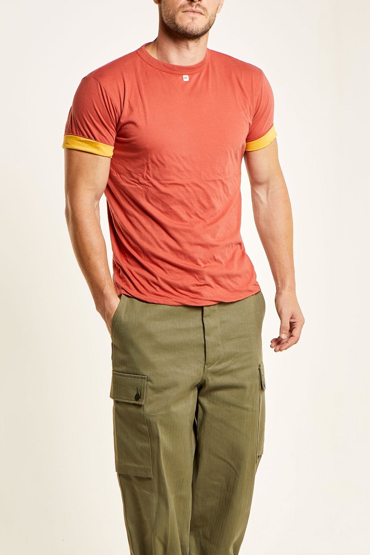 Nigel Cabourn - DECK CREW REVERSIBLE T-SHIRT - RED