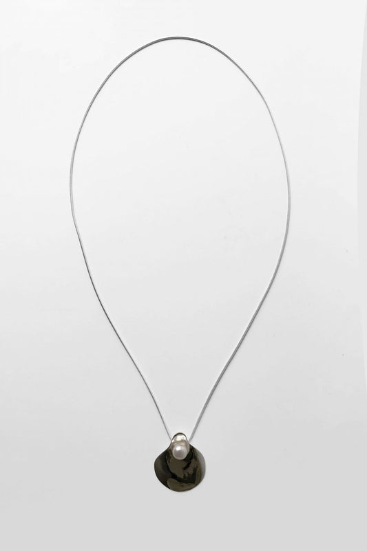 8UEDE - PERLE LONG NECKLACE - SILVER