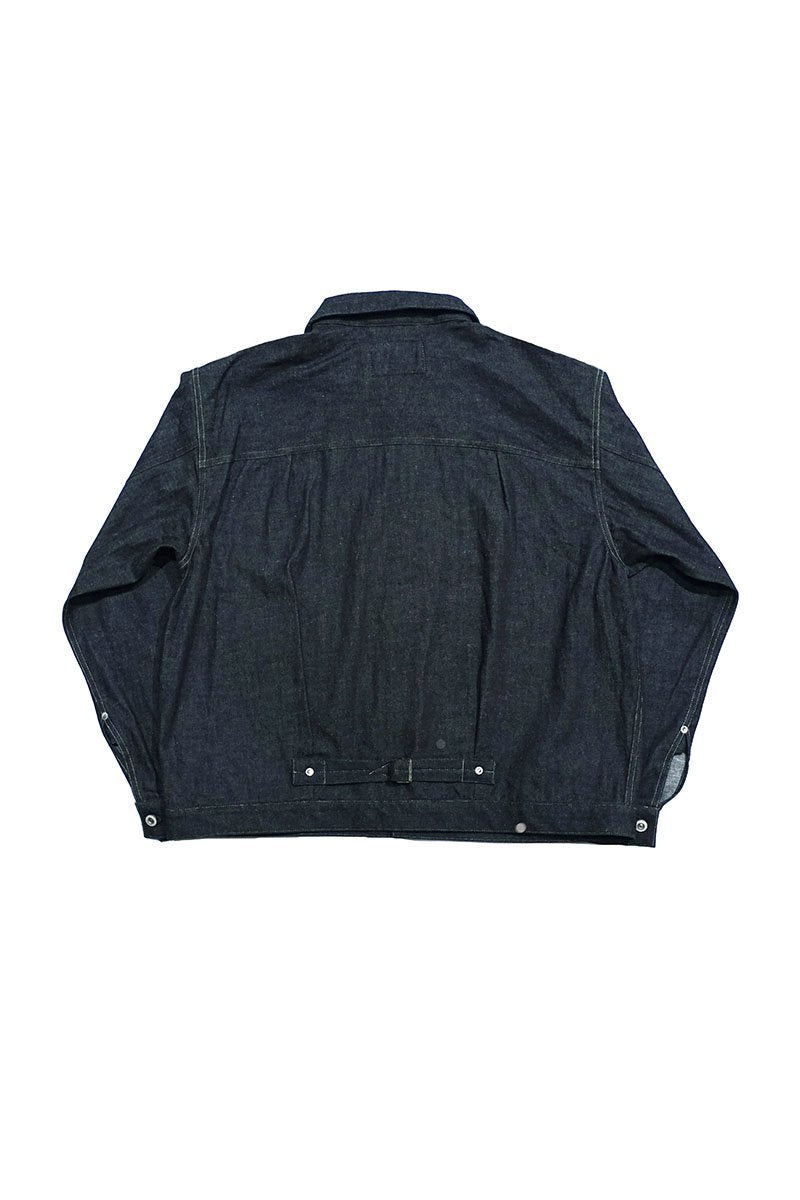 OLD JOE - ONE POCKET PLEATED BLOUSE - INDIGO