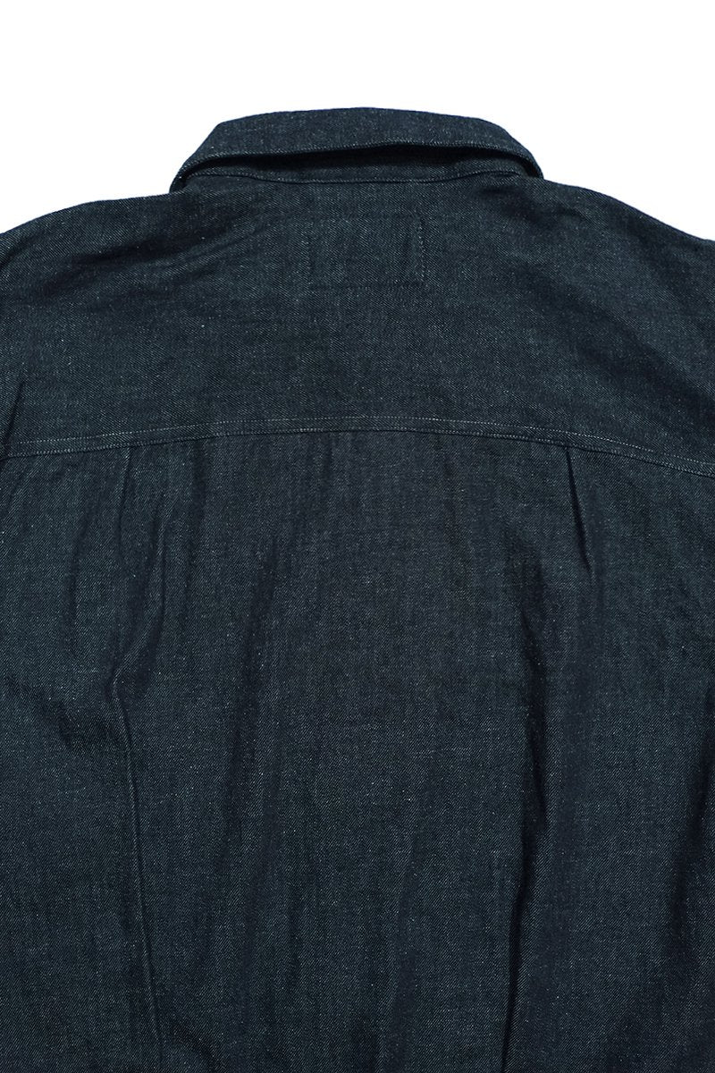 OLD JOE - ONE POCKET PLEATED BLOUSE - INDIGO