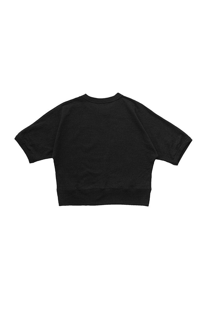 WRYHT- DORMAN SLEEVE BINDER-NECK TEE - BLACK