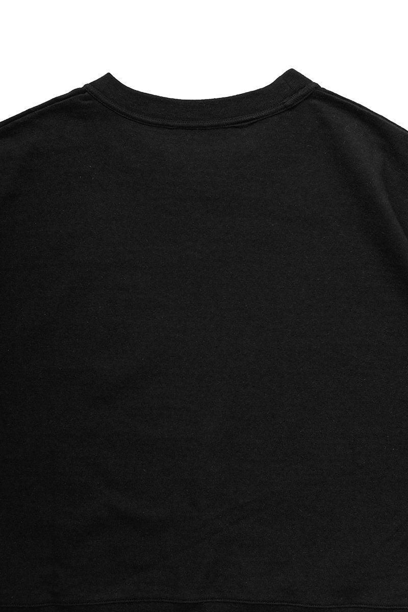 WRYHT- DORMAN SLEEVE BINDER-NECK TEE - BLACK