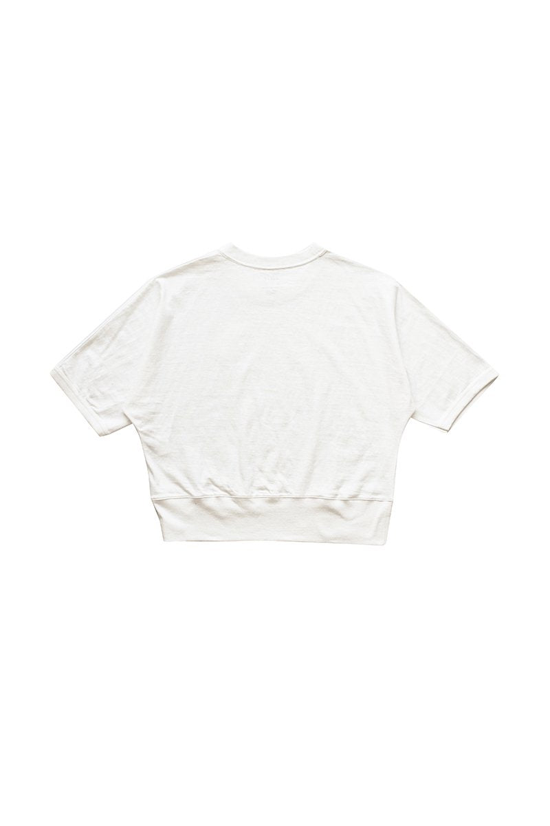 WRYHT- DORMAN SLEEVE BINDER-NECK TEE - OFF WHITE