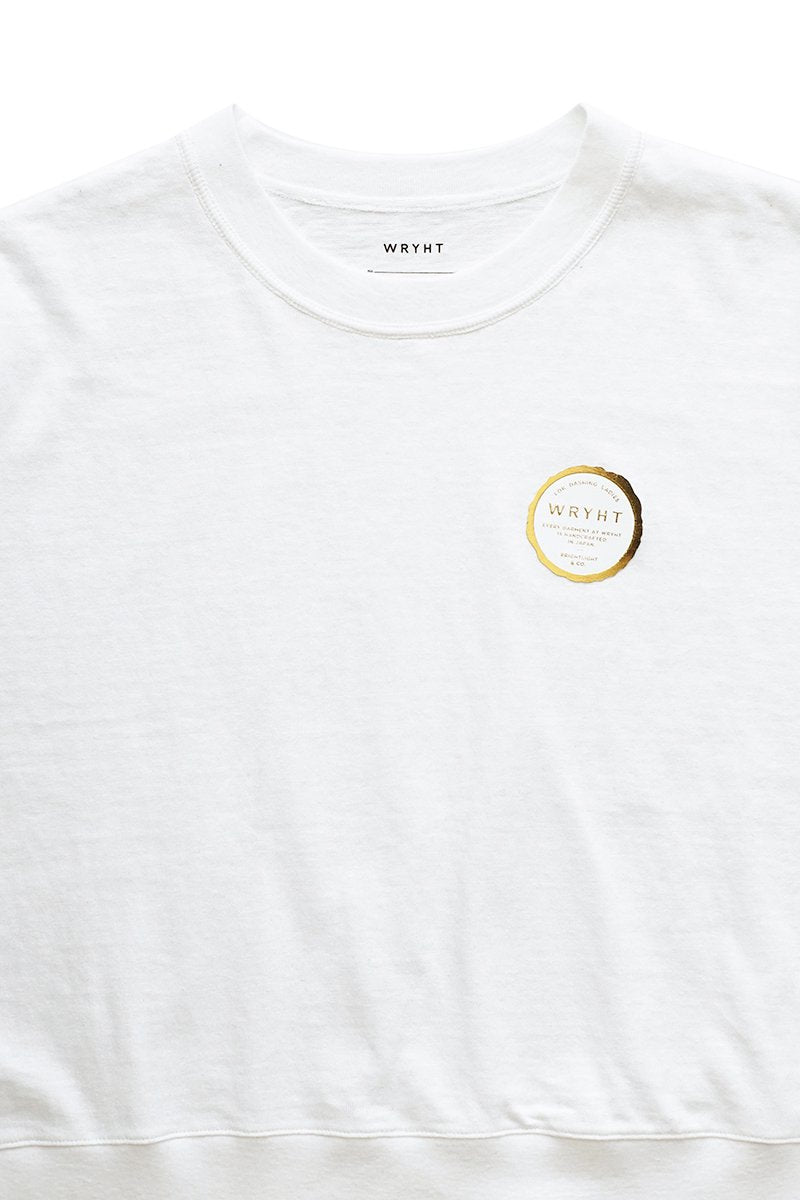 WRYHT- DORMAN SLEEVE BINDER-NECK TEE - OFF WHITE