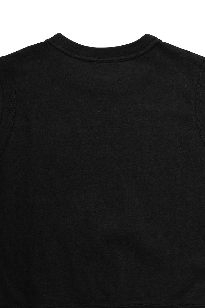 WRYHT- SLEEVELESS BINDER-NECK TEE - BLACK