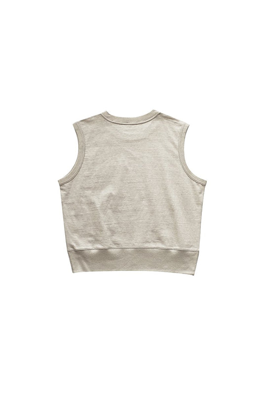 WRYHT- SLEEVELESS BINDER-NECK TEE - DUNE