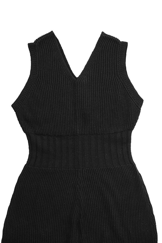 WRYHT- SLEEVELESS KNIT SUITS - BLACK