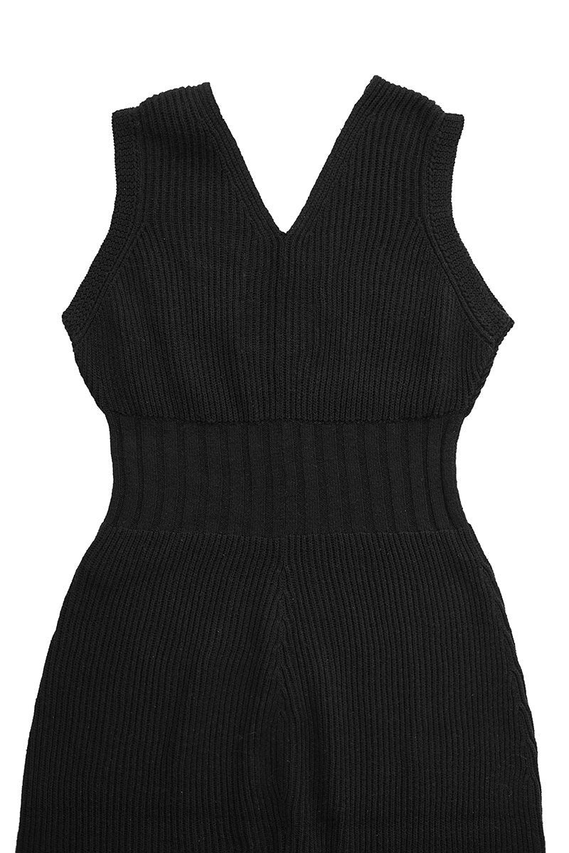 WRYHT- SLEEVELESS KNIT SUITS - BLACK