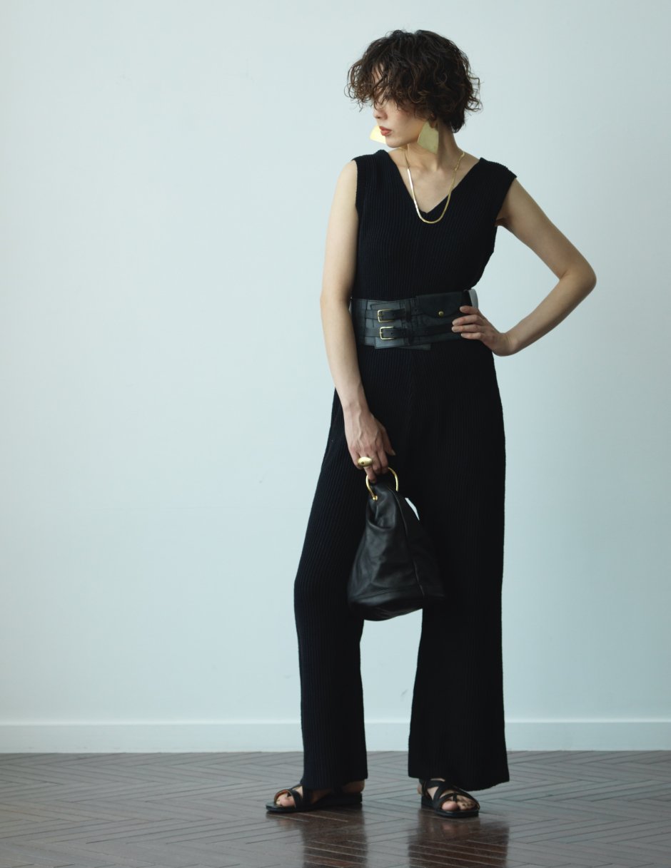 WRYHT- SLEEVELESS KNIT SUITS - BLACK