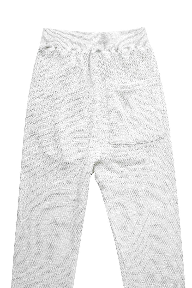 WRYHT- HONEYCOMB WUFFLE PANT - BONE