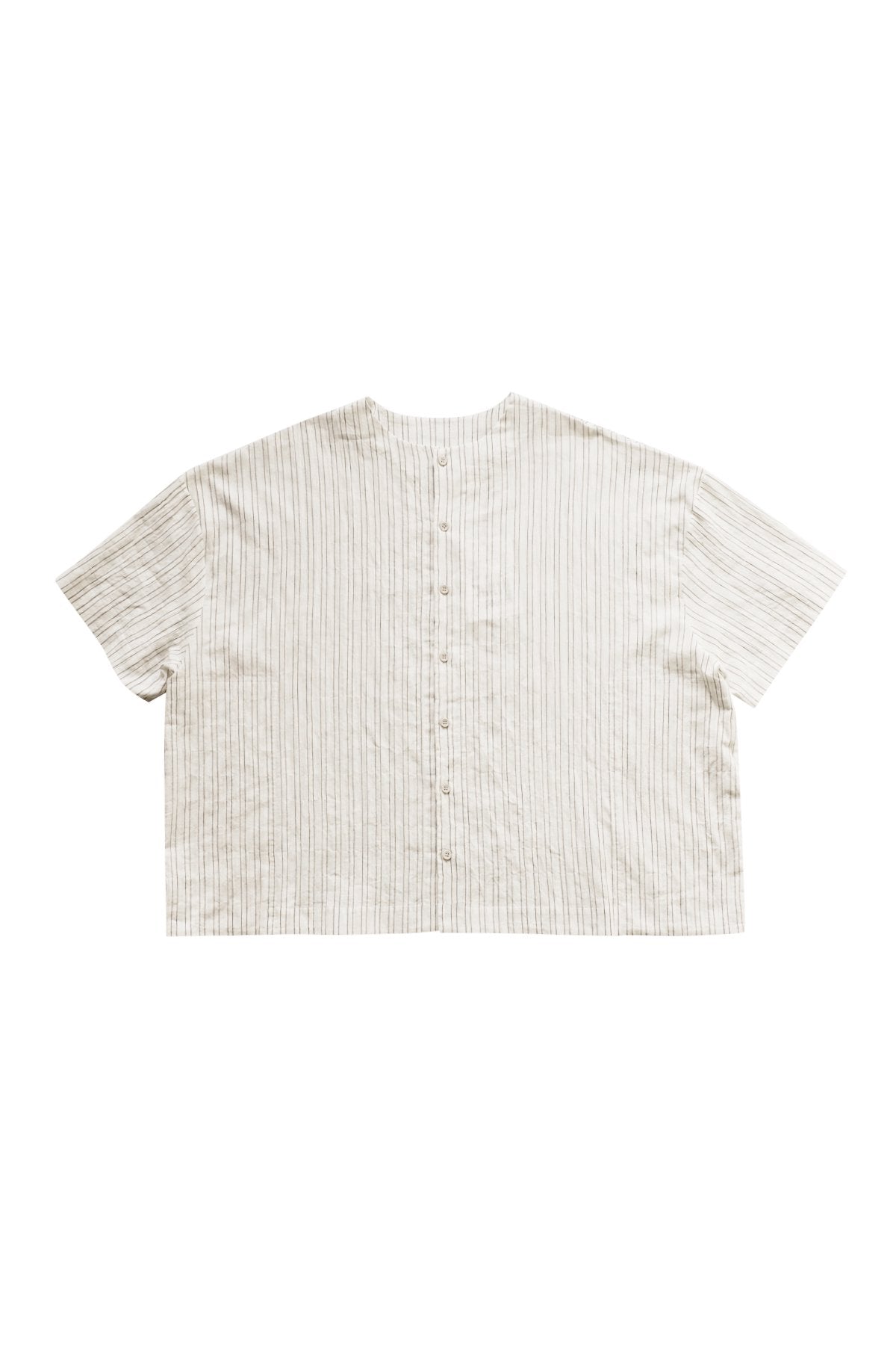 toogood - THE DRUMMER SHIRT - WIDE TICKING STRIPE FLINT