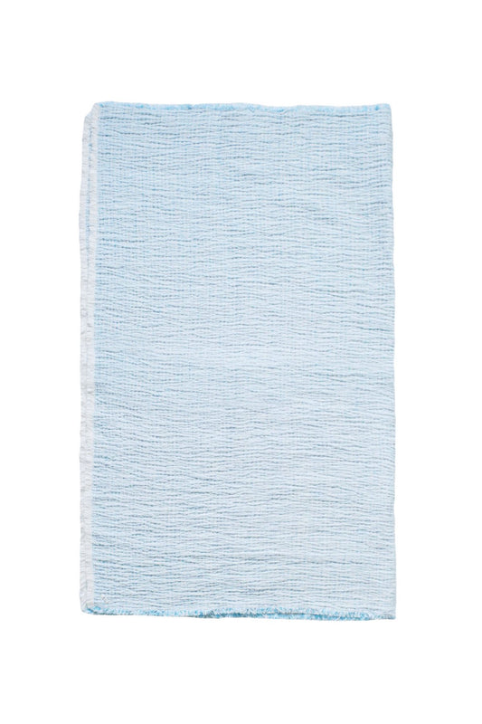 Porter Classic - SASHIKO LIGHT LINEN BLANKET - L.BLUE